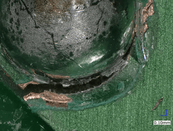 BGA solder joint crack