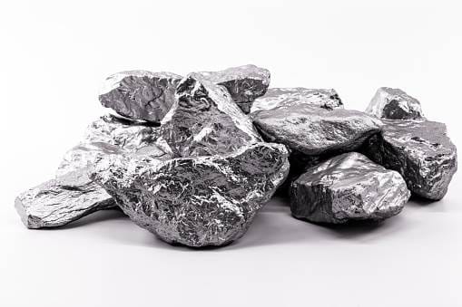 Palladium is a chemical element that at room temperature contracts in the solid state. Metal used in industry. Mineral extraction concept.